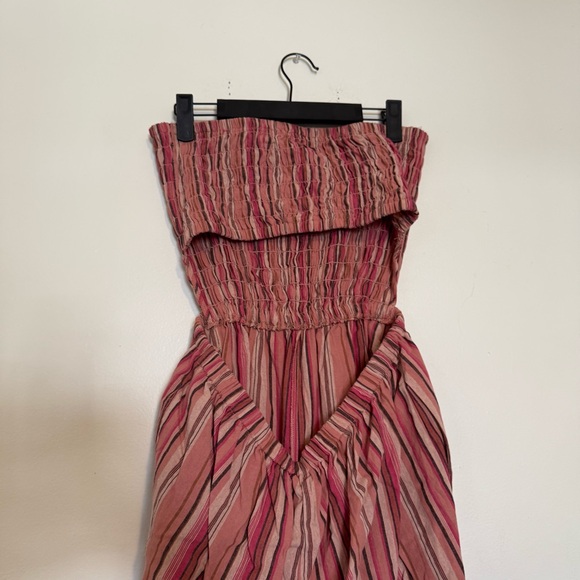 Cupshe | 100% Cotton Striped Strapless Open Back Jumpsuit - Picture 8 of 14